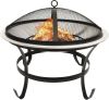 VidaXL Vuurplaats en barbecue 2 in 1 met pook 56x56x49 cm rvs online kopen